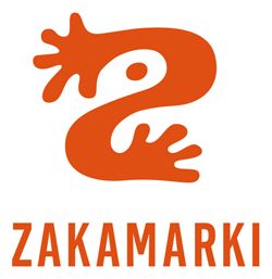 Pomarańczowe logo wydawnictwa dla dzieci ZAKAMARKI