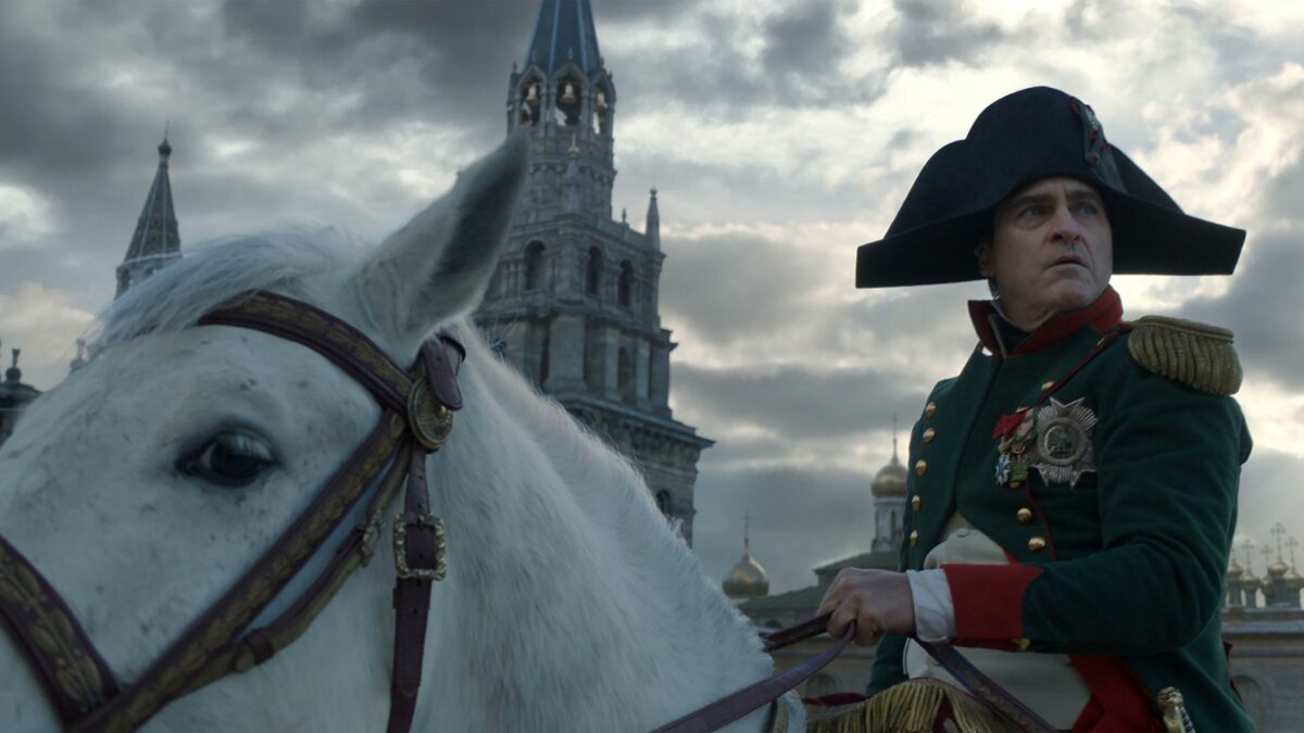 Napoleon na biuałym koniu.