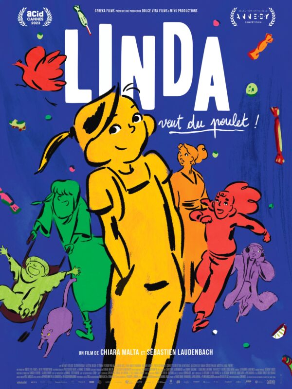 Plakat z animacji przedstawiający bohaterkę filmu i jej przyjaciół.