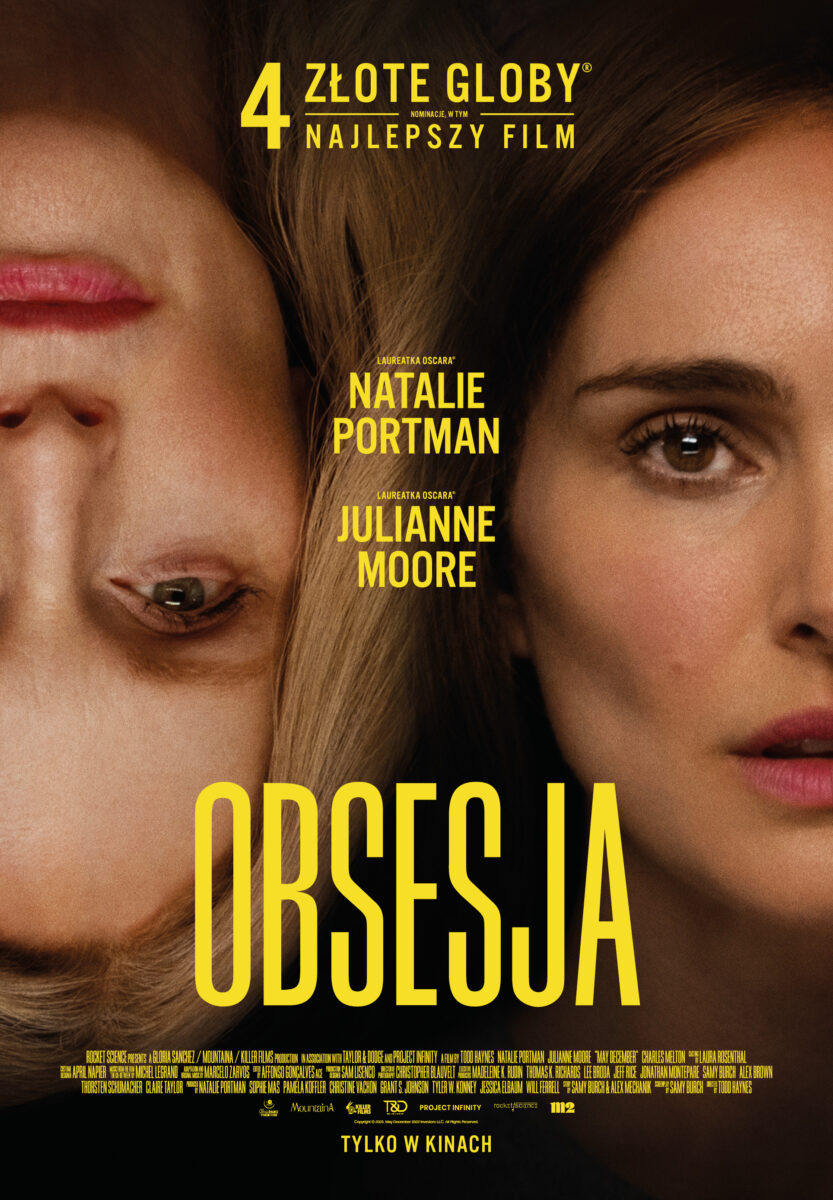 Plakat przedstawia połówki twarz dwóch kobiet.