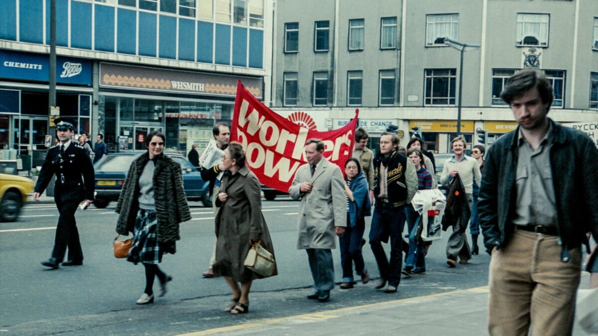 Kadr z ulicznego strajku.