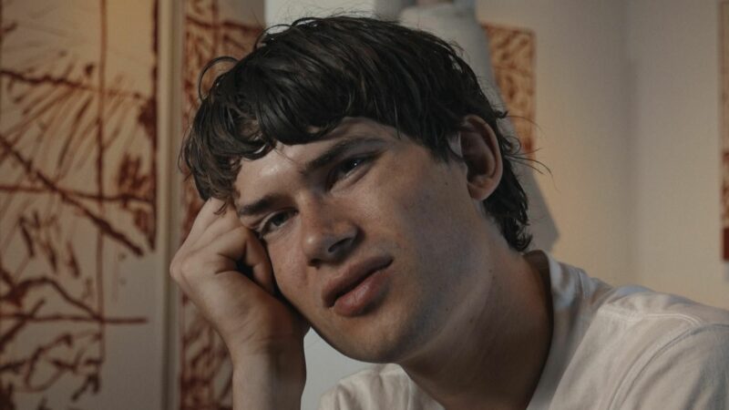 Portret chłopaka podpierającego ręką głowę