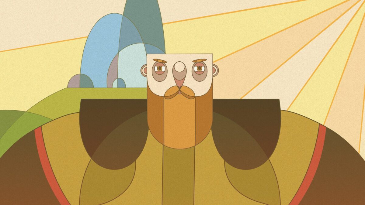 Kadr z polskiej animacji przedstawiający kolaż postaci.