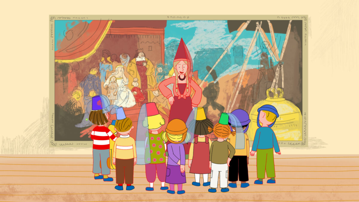 Wycieczka szkolna do muzeum.