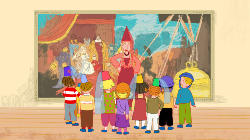 Wycieczka szkolna do muzeum.