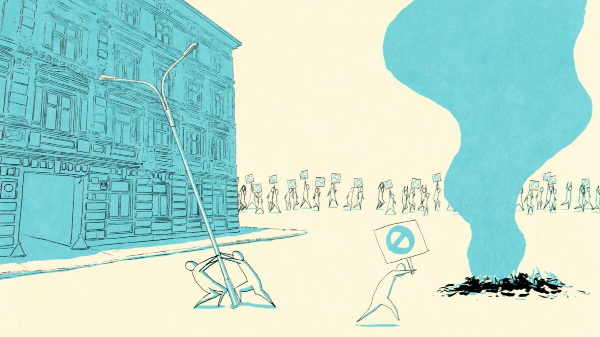 Konkurs Polskich Filmów Animowanych - Set I - Zaangażowany - kadr 1