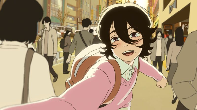 Kadr z anime, dwie dziewczyny spędzające czas na mieście.