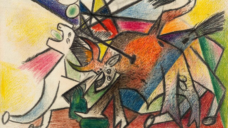 Kadr przedstawia abstrakcyjny obraz Picassa.