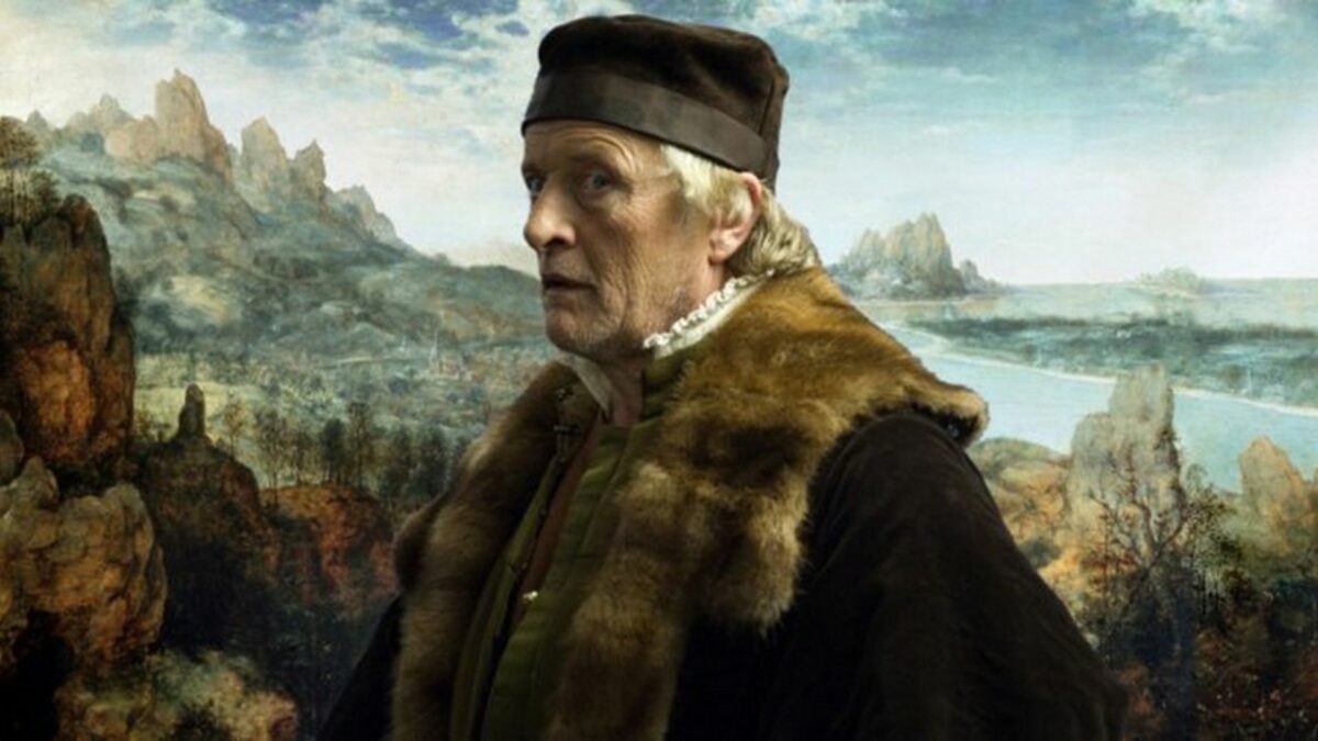 Kadr z filmu inspirowany obrazem Droga Krzyżowa. Zbliżenie na mężczyznę.