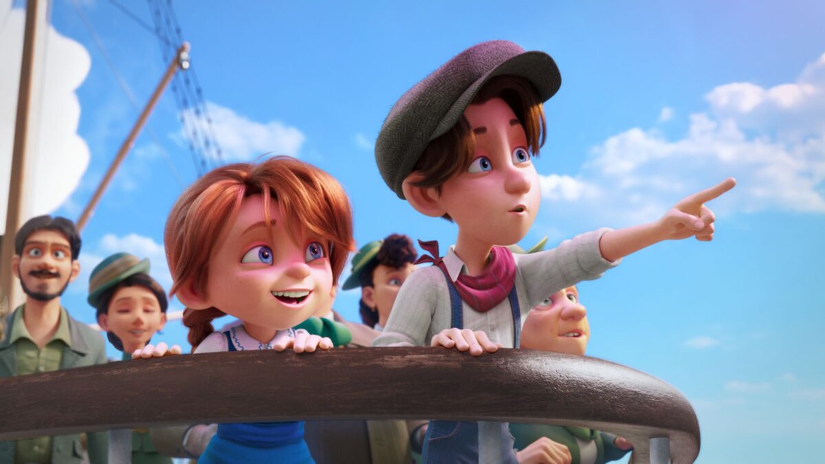 DZielna ekipa na statku wyrusza w podróż.