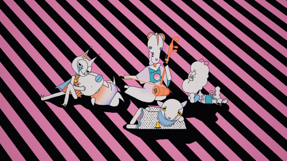 Kadr z animacji, scena z kosmosu.