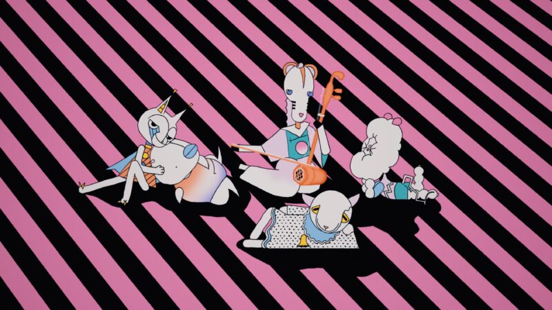 Kadr z animacji, scena z kosmosu.