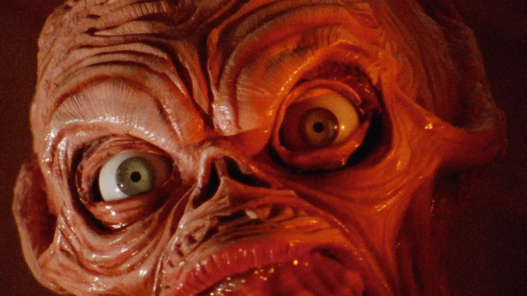 Kadr na zbliżenie embrionalnego potwora.