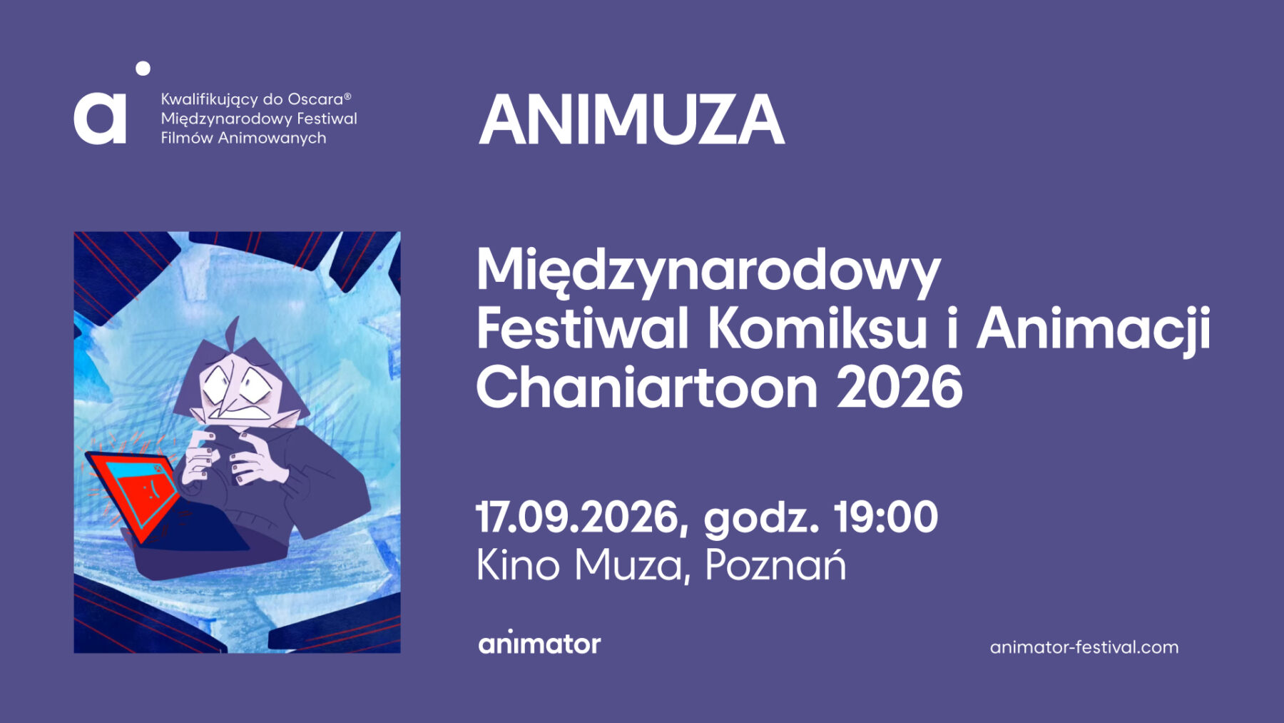 Międzynarodowy Festiwal Komiksu i Animacji Chaniartoon 2026 - okładka